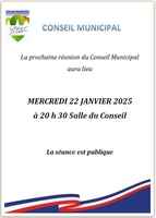 Conseil municipal odjdu mercredi 22 janvier 2025