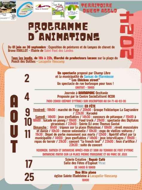 animations ouest agglo aout2024